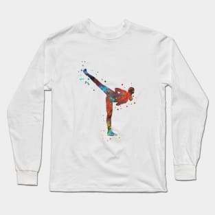 Lady muay thai boxing Long Sleeve T-Shirt